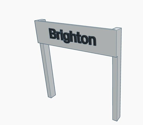 Custom embossed station name - embossed,