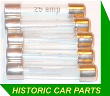 25 amp Electrical Glass Fuses