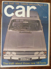CAR magazine May 1966 Geneva Show MGB Fiat 850 Rover P6 Broadspeed Mini