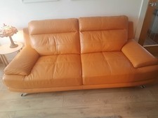 Leather sofa seater - leather, 3-4