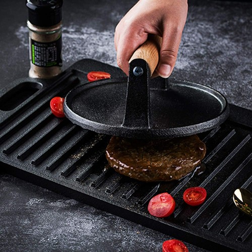 Steak bacon burger - steak, press