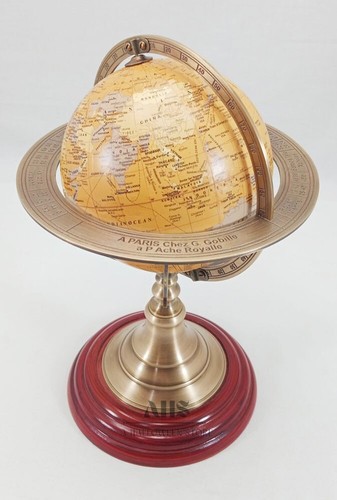 Antique brass armillary - brass, 11"