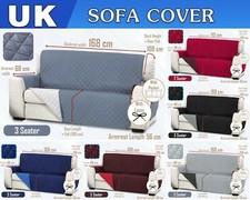 1/2/3 Seater Quilted Sofa Cover Throw Pet Sofa Protector Non Slip All Settee UK