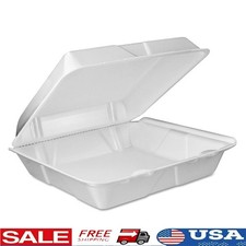 Foam Hinged Lid Containers 9x9