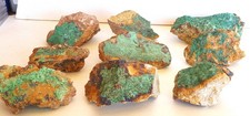 Lot of 9 Malachite Specimens