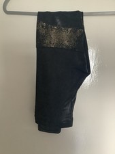 Blackmilk Black And Gold Dotted Large Leggings
