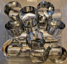 28 Stainless Steel Mousse Rings for Mousse, Cakes, Rosti h47 x d75 mm