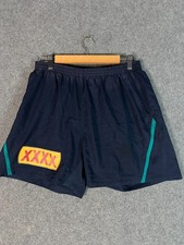 North Queensland Cowboys NRL ISC Rugby Shorts Mens Large Blue Activewear Sports