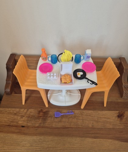 Barbie dolls breakfast dining - barbie,