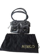 Mimco Turnlock Zip Patent Leather Grey Bag with dustbag - excellent condition