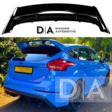 GLOSS BLACK RS STYLE REAR BOOT SPOILER WING LIP FOR FORD FOCUS MK3 2012-2018 UK