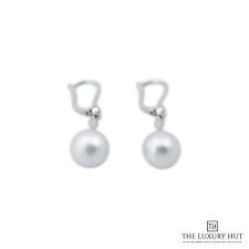 Elsa Peretti Tiffany & Co. Platinum Natural Pearl Drop Diamond Earrings
