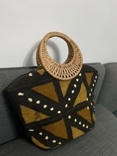 Bogolan tote handbag African all real woven loincloth 100% organic handcrafted 