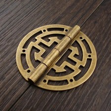 Vintage Round Brass Box Hinges