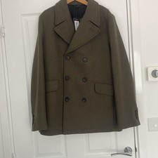 Ted Baker Short Khaki Wool Peacock Jacket Size 2 48” Chest  Rrp £295 BNWT