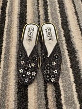 Black Slip on Sandals Girls