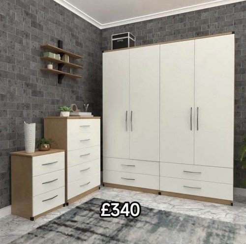 White oak bedroom wardrobe - bedroom,