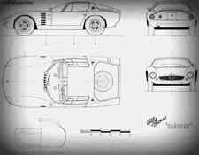 alfa romeo canguro Blueprint Drawing A4 Photo