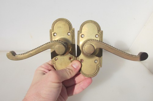 Vintage brass lever - brass,