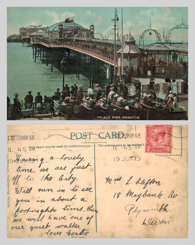 Vintage postcard palace - postcard, pier