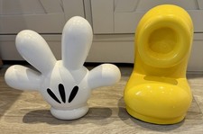 USA Disney Parks Mickey Mouse Shoe & Glove 2-Pc. Ceramic Bookends 