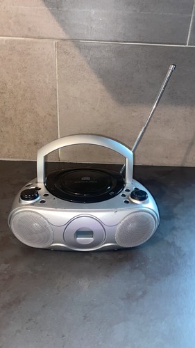 Silver portable player with - cd,