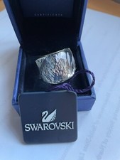 Silver Swarovski Nirvana Crystal Ring, Size 55, great condition in box