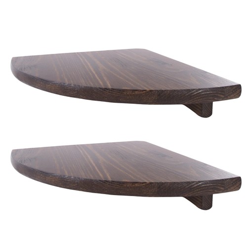 Dark oak wooden corner - corner, shelves
