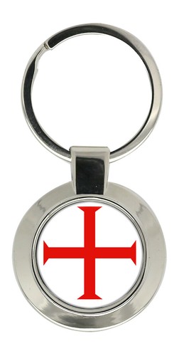 Knights templar cross key ring - templar,