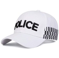 White/Black Embroidered POLICE