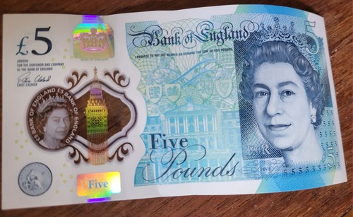 Aa57 five pound - five, note