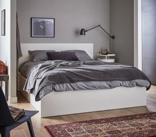 MALM Ottoman White Double Bed