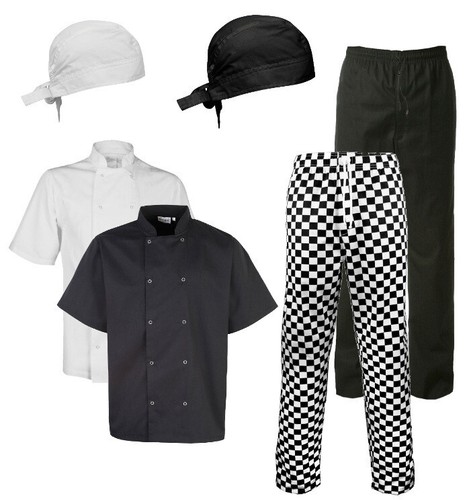 Chef uniform black white - chef's, &