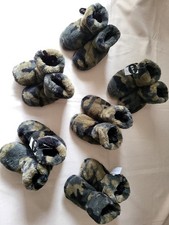 6 Pairs Kids Slipper/Comfy Boots Rubber Sole BNWT Bulk Buy Wholesale Joblot