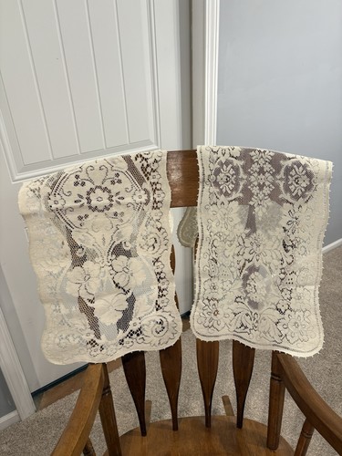 Vintage doily dresser buffet - vintage,