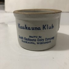 Vintage Kaukauna Klub cheese crock South Kaukauna Dairy Co. No Lid