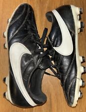 Nike Premier 1 i Football Boots Black White Leather FG/AG UK 4 Tiempo