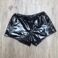 The Kooples Womens Black PVC  Shorts Size Xs /small