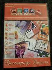 Card Creations Plus-Decoupage Flowers,PC CD Rom Paper Craft Card Making tabbykat