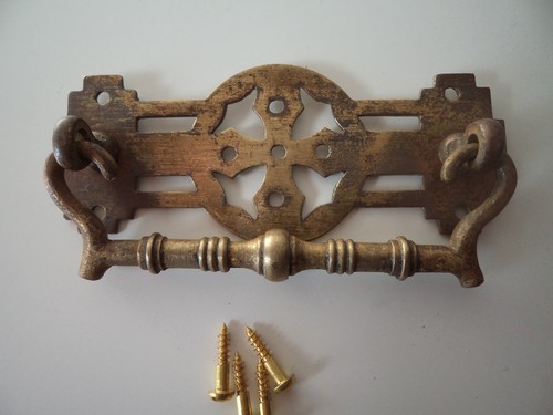 Antique art deco brass drawer - deco,