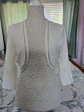 Monsoon White Bolero Shrug