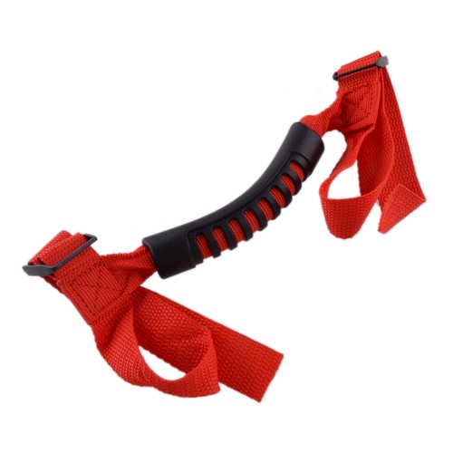 Red roll bar grab handle - red,