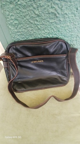Head faux leather messanger - head,