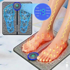 EMS Foot Massager Mat Electric Pad Blood Muscle Circulation Relief Pain LED USB