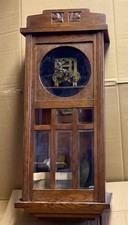 ANTIQUE ARTS & CRAFTS WALL CLOCK IN THE STYLE OF G BECKER OPEN MOVEMENT PROJECT