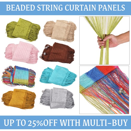 Hanging beaded string curtain - string,