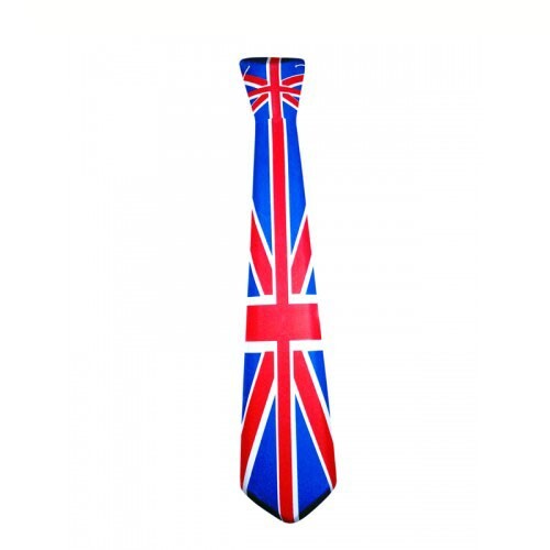 Plastic union jack tie - 10,