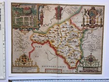 Old Antique Tudor map of