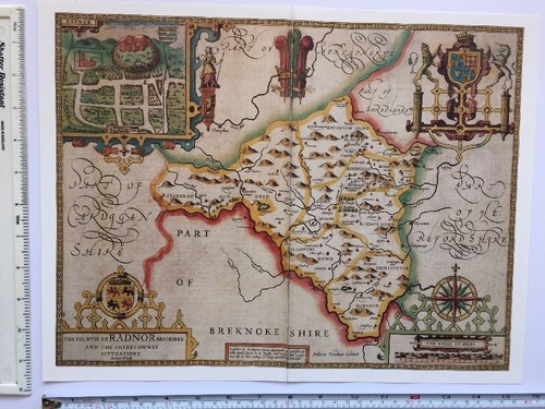 Old antique tudor map - old,