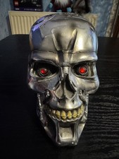 Nemesis Now Terminator T-800 Endoskeleton Skull Replica Chrome Collectible  Box